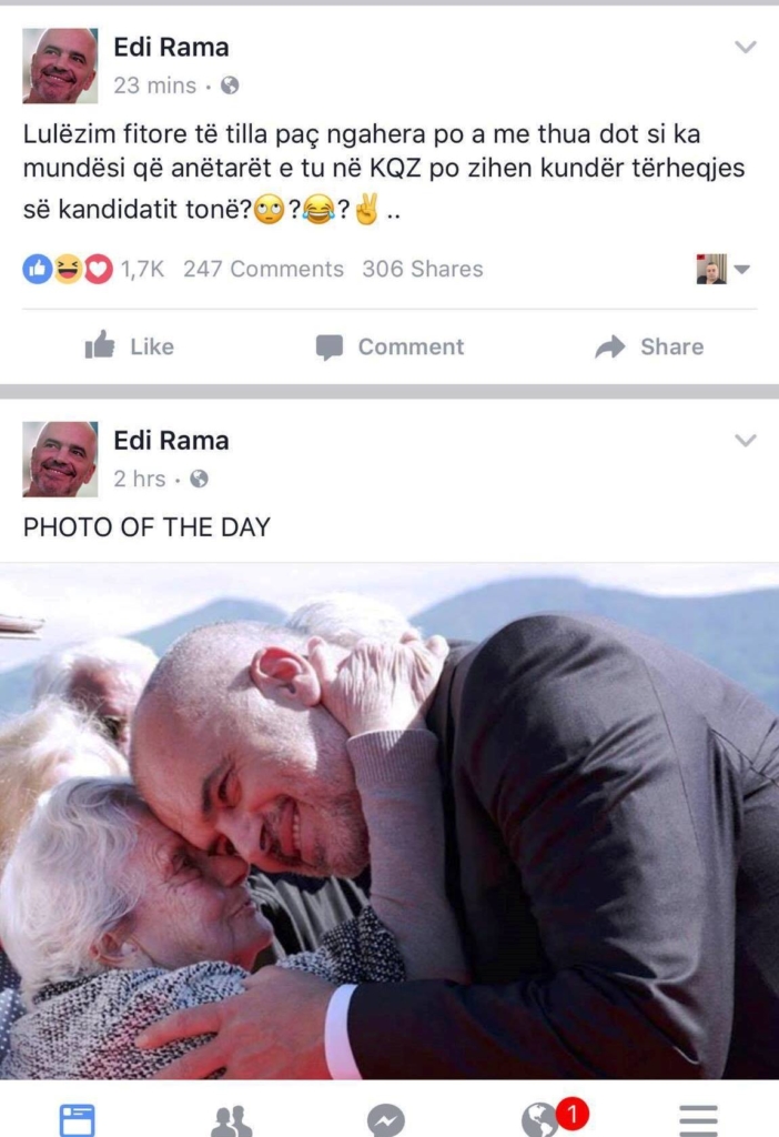Rama i përgjigjet Bashës në FB, Fitore të tilla  Paç LuL!