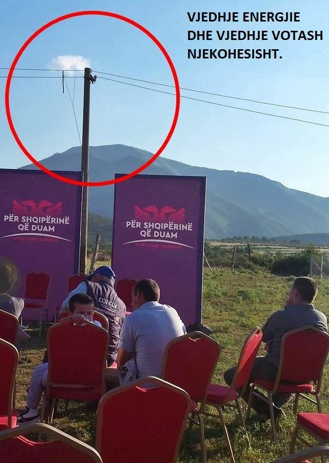 Fotoskandal! Vidhet energji elektrike ne fushate