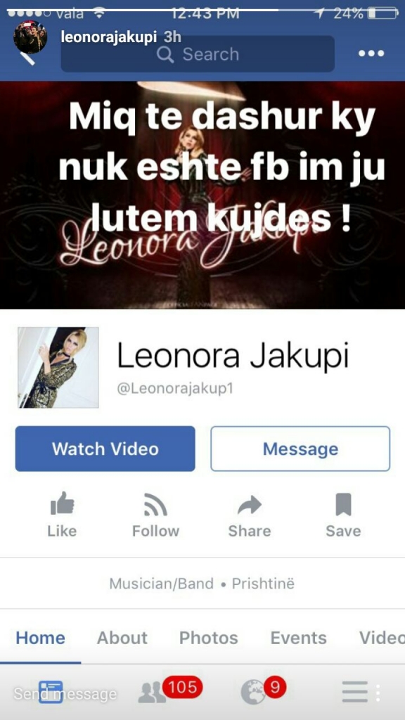 Leonora Jakupi i lajmëron fansat të kenë kujdes!