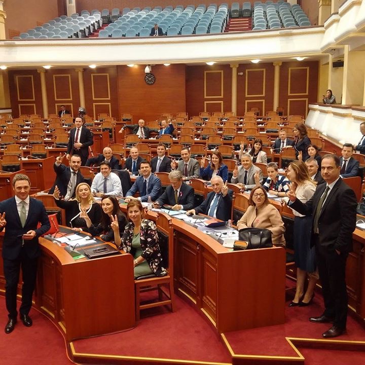 FOTOLAJM/ Opozita pret ne parlament Gramozin