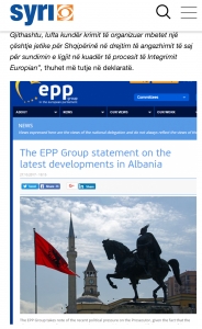 Deklarata e PPE/Dënon presionin politik të Edi Ramës ndaj Prokurorisë dhe mosdorëzimin tek drejtësia të Saimir Tahirit