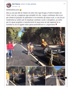 Rama:Vlonjatë, do të zgjatet edhe pjesa perëndimore e Lungomares