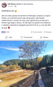 Puke, komentuesi:Puka jon ka nxjerr heroj tan tullaca e tan illoj.kryeministri i pari i venit po i ban reklam liqenit.