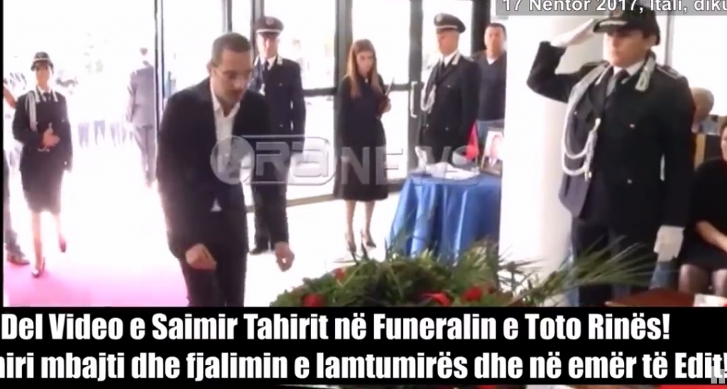 Video Exclusive!!! Ja ku është dhe pse iku Saimiri! Del Video e Saimir Tahirit në Funeralin e Toto Rinës!