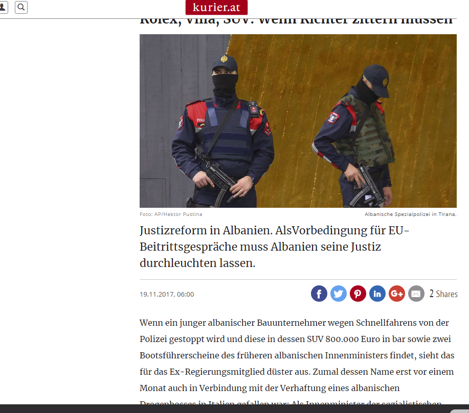 Gazeta austriake “Kurier” i kushton vemendje Çështjes“Tahiri”