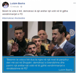 Premtimi i Bashës: Një anëtar, një votë në të gjitha vendimmarrjet e PD-së…