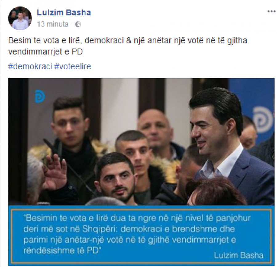 Premtimi i Bashës: Një anëtar, një votë në të gjitha vendimmarrjet e PD-së…