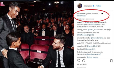 Djali i Ronaldos hap Instagram, habit me postimin për Messin: Faleminderit idhulli im (FOTO)