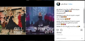 Rita Ora kopjon atë që Gili bëri në skenë para 30 vitesh (FOTO)