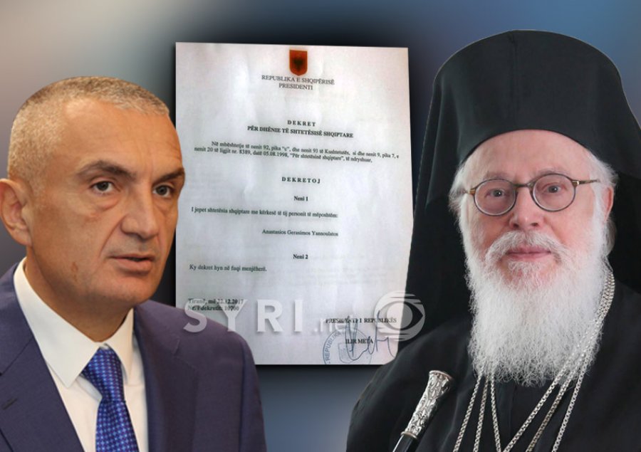 FOTO-DOKUMENT/ Meta i jep nënshtetësinë shqiptare kryepeshkopit Janullatos