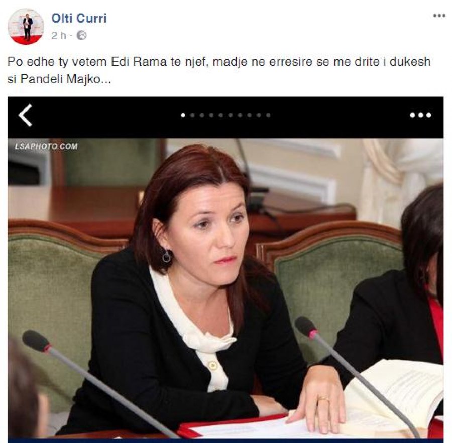Olti Curri, Ermonela Felajt/ Ramës vetëm në errësirë i dukesh femër, në drite je si Majko