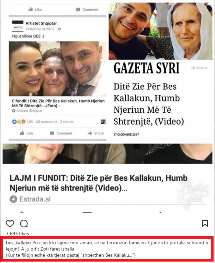 ‘A ju q…!’ Bes Kallaku reagon kundër atyre, që thanë se i ka vdekur një person shumë i afërt