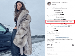 Modelja sfidon të ftohtin në Prishtinë, komenti i Ermal Mamaqit do t’ju shkrijë së qeshuri (FOTO)