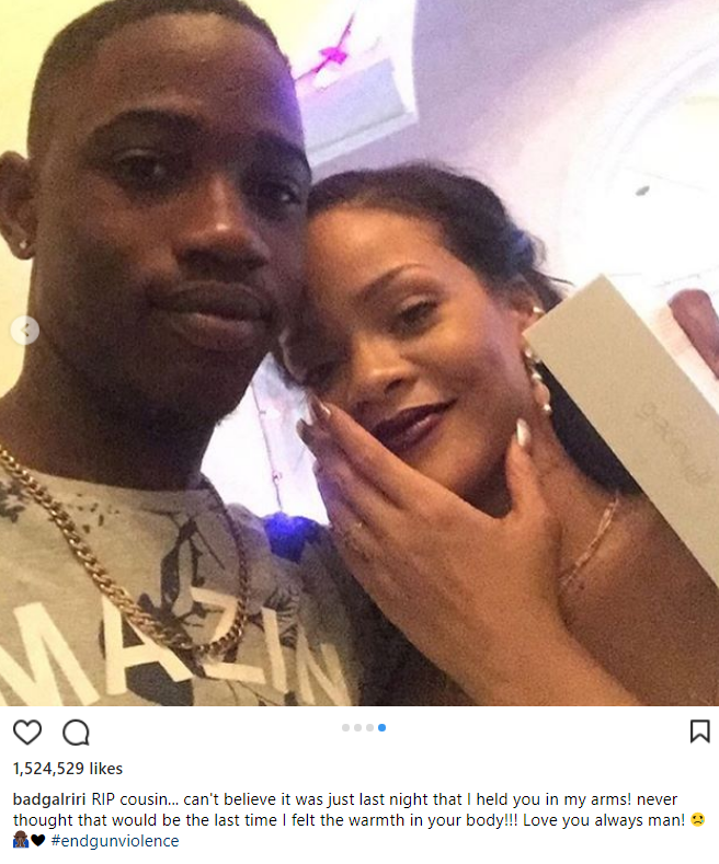 Vrasja e kushëririt të saj, Rihanna: Dje të mbajta në krahët e mi për herë të fundit