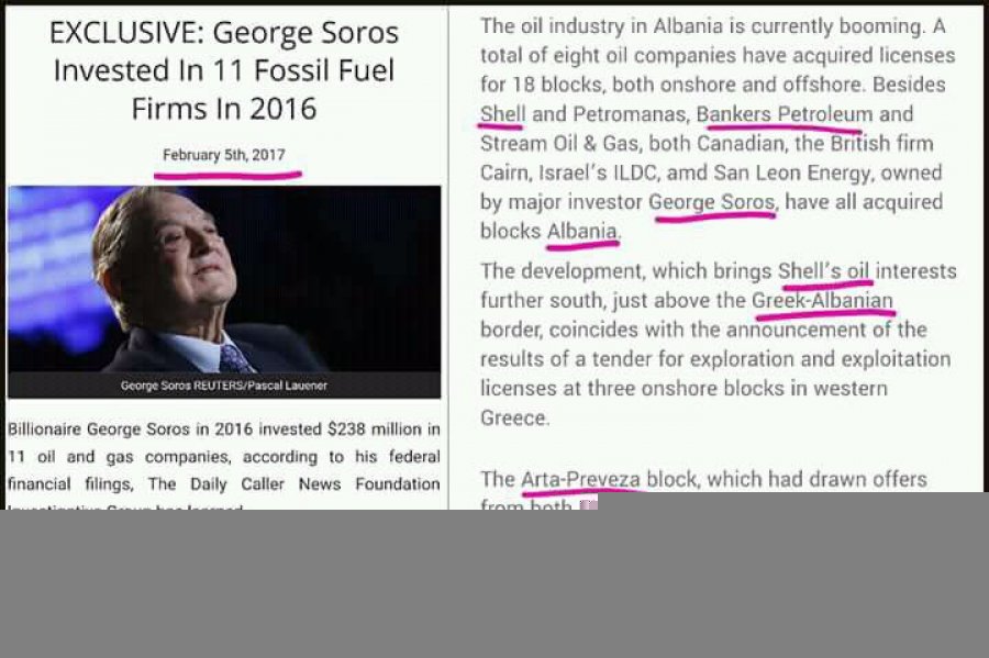 FOTO/George Soros,investoi  në naftën shqiptare