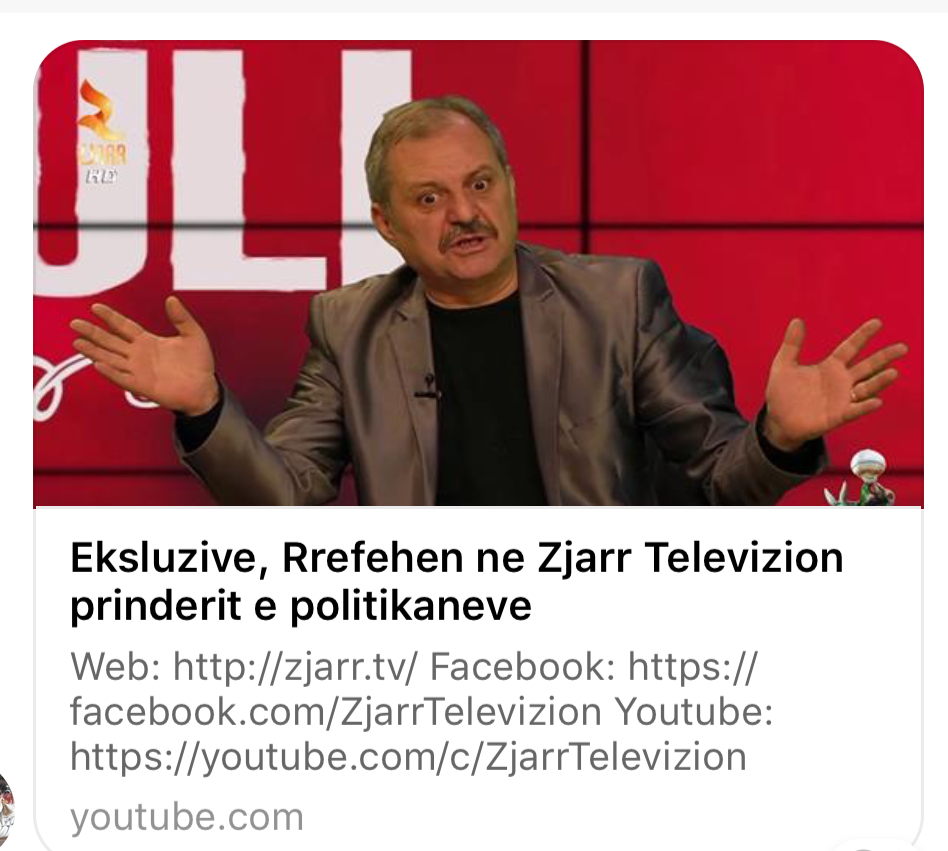 Prindër të  politikanëve rrëfeh në  “Zjarr TV”
