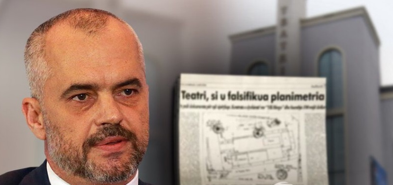 FOTO/ Deputeti i PD Boçi: Ja provat që Rama ka bërë një falsifikim për sipërfaqen e Teatrit Kombëtar