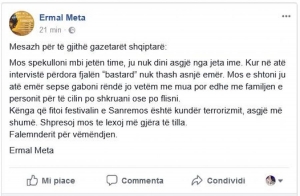 Ermal Meta flet shqip e ka një mesazh për median shqiptare: Po gaboni rëndë
