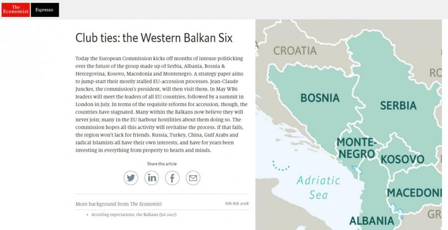 The Economist: Nëse BE dështon, rajoni i Ballkanit ka miq të tjerë  …