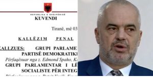“Tre vepra penale”, zbardhet padia e PD-LSI kundër Edi Ramës: Kanosi Emiliano Nuhun për të mos…