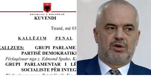 “Tre vepra penale”, zbardhet padia e PD-LSI kundër Edi Ramës: Kanosi Emiliano Nuhun për të mos…