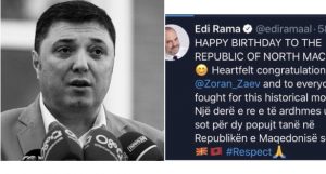 Çollaku ironizon Ramën pasi e uroj Zaev  për “ditëlindjen” e Maqedonisë