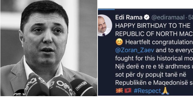 Çollaku ironizon Ramën pasi e uroj Zaev  për “ditëlindjen” e Maqedonisë