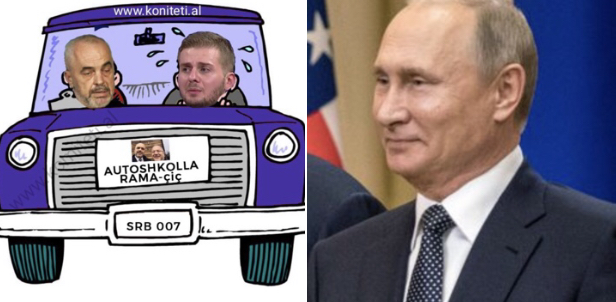 Vladimir Putin, Edi Rama dhe Gent Cakaj