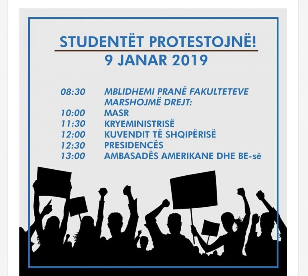 Axhenda e studentëve për nesër, protesta merr një tjetër rrjedhë