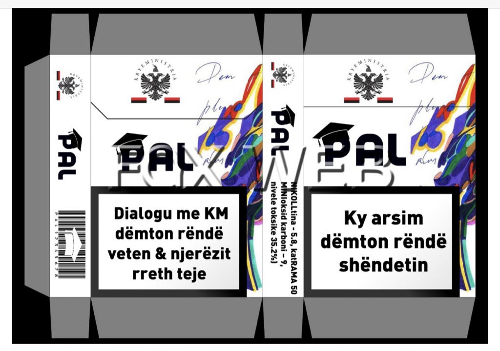 “Paketa toksike”,NIKOLLA + Nikotinë=Nikolltinë 5.8% Katran + Rama= 50 % KatRAMA