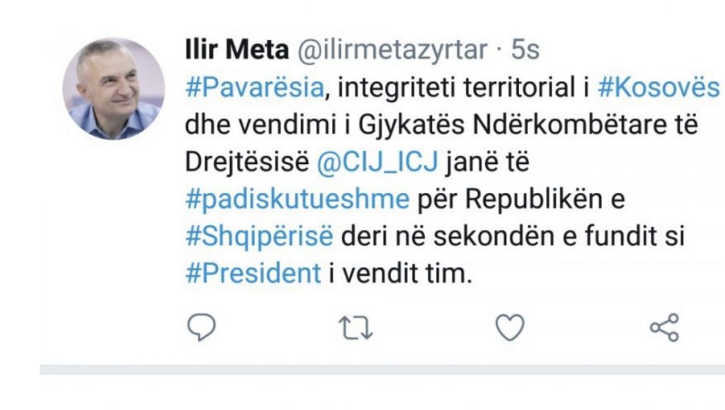 FOTO/ Presidenti Meta ne “Twitter “i përgjigjet Ramës: 2 vendime janë të padiskutueshme