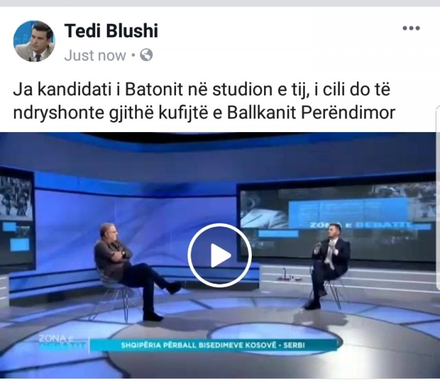 Zëdhënësi i Metës publikon VIDEO-n: Kandidati i Batonit që do ndryshonte kufijtë