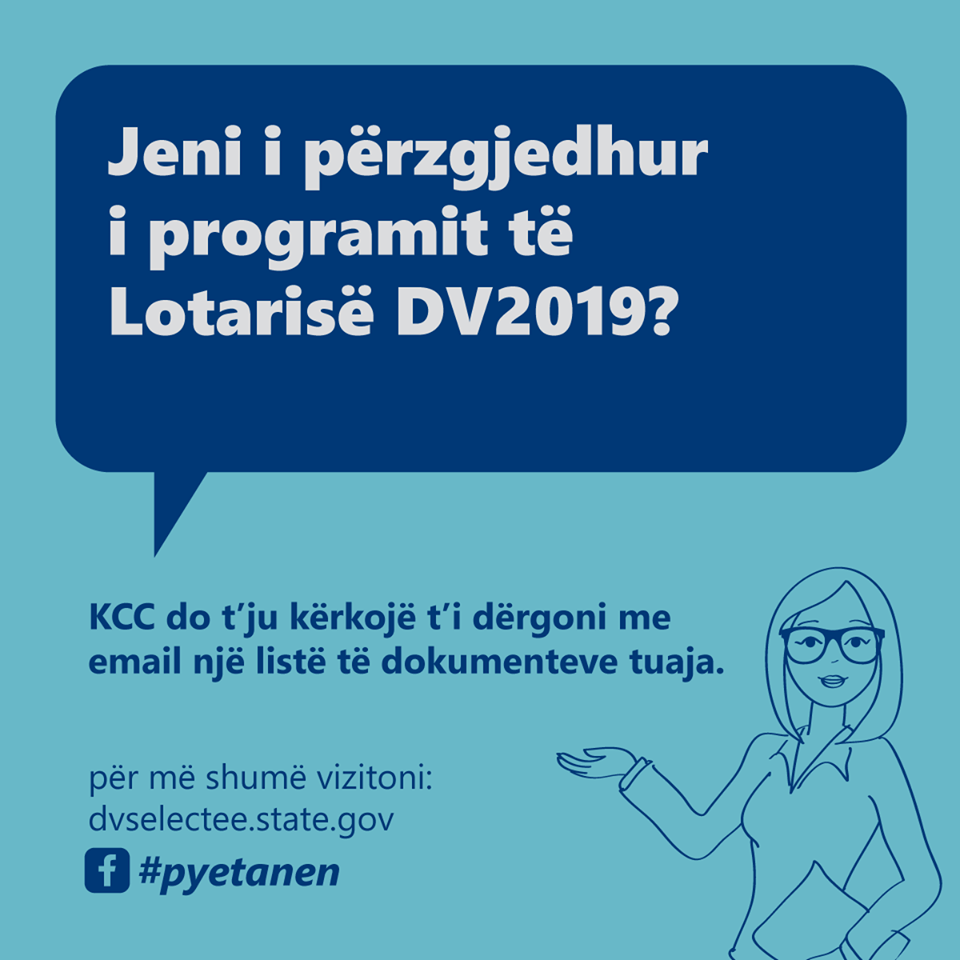 Njoftimi për  aplikanët e Llotarisë Amerikane