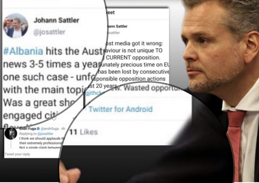 E talli Manjani,ambasadori austriak ndryshon  postimin ne twitter