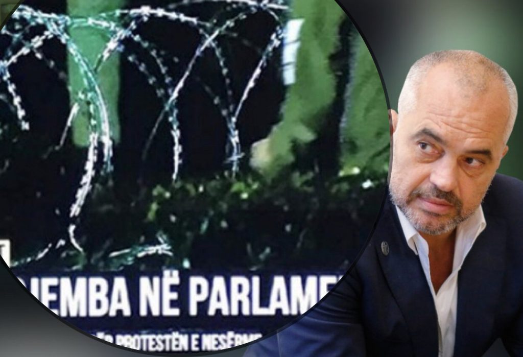 FOTOLAJM/Edi Rama jep urdhër që të rrethohet parlamenti  me tela me gjëmba