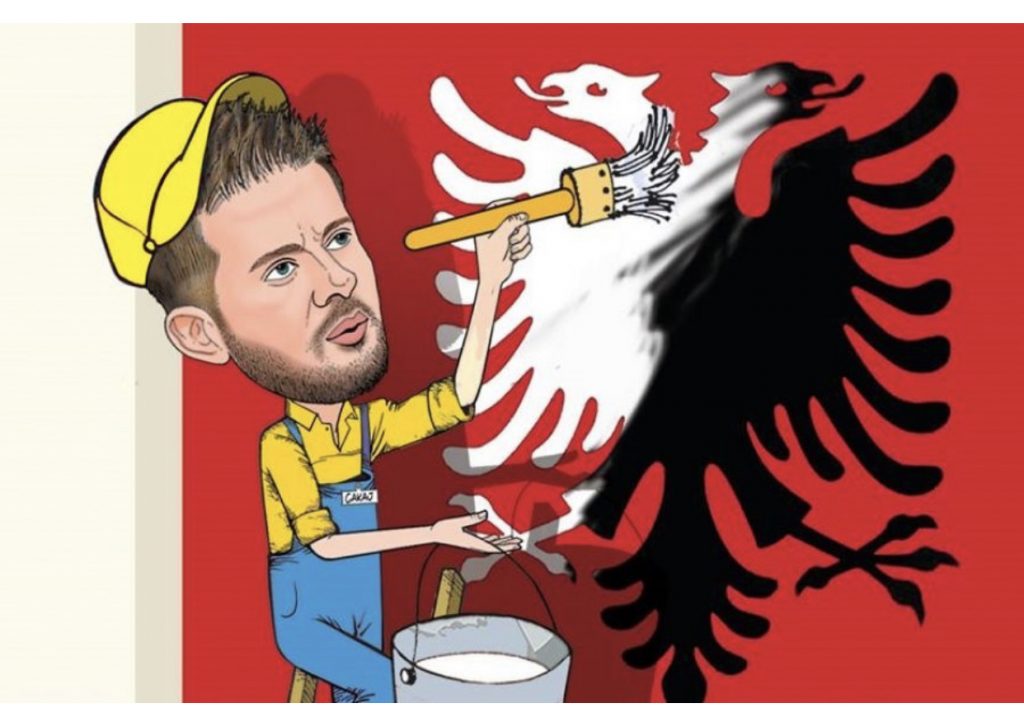 Karikatura/ Bojë e bardhë, faqja e zezë! – Nga Bujar Kapexhiu