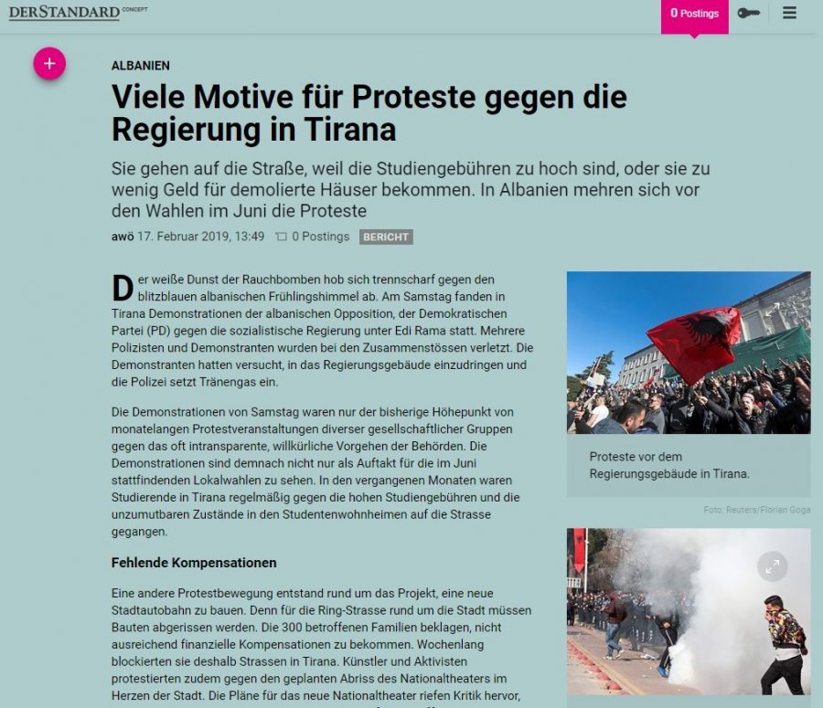 Media gjermane/ Shumë arsye për të protestuar kundër Ramës në Tiranë