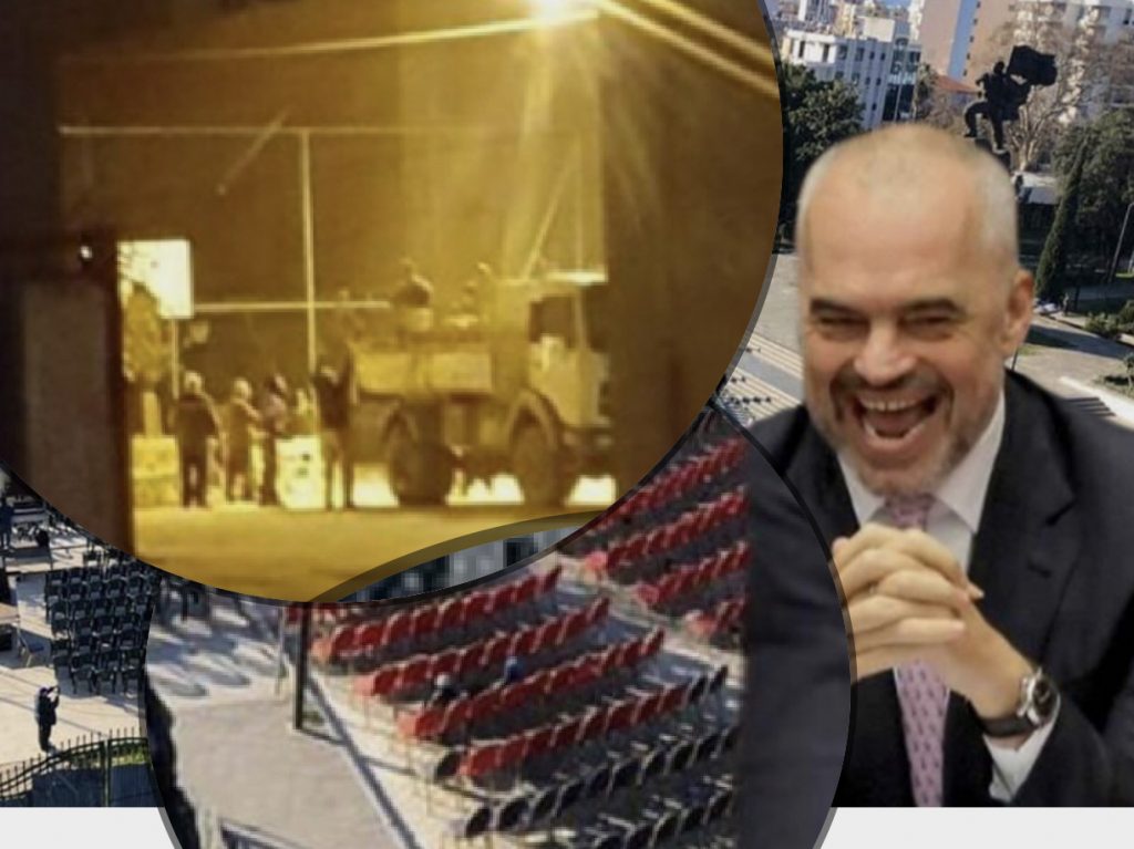 VIDEO/ Në mesnatë mbushen kamionë  me karrike  për Ramën