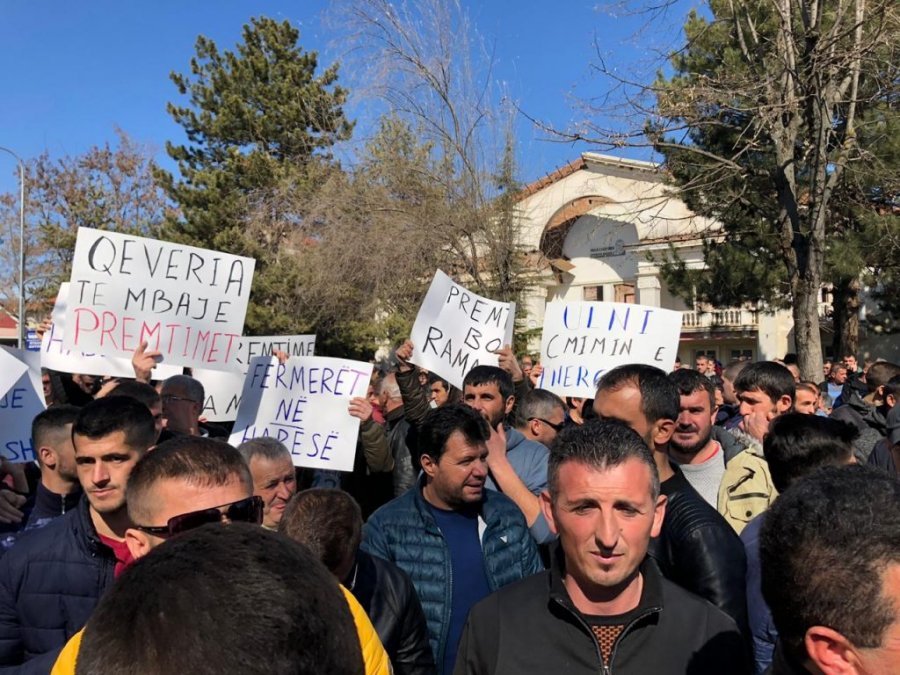 Protestë e fortë para bashkisë së Maliqit: Rama ik