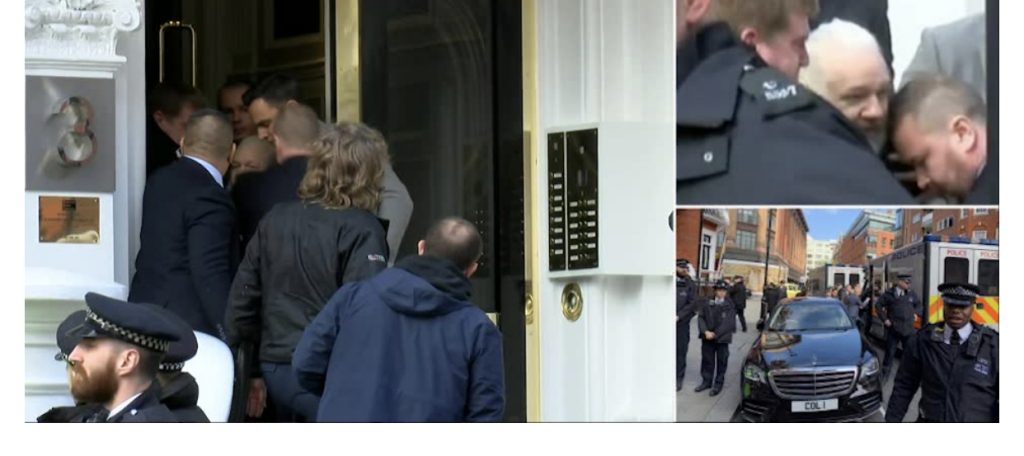 VIDEO/ Publikohen pamjet e arrestimit të Julian Assange, themeluesi i “Wikileaks” bën rezistencë