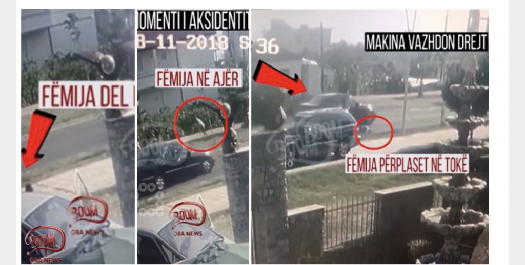 VELIDEO/ Publikohen pamjet e aksidentit tragjik në Divjakë, makina ngre në ajër 6 vjeçarin