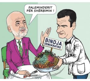 KARIKATURA e PARTISE/ Një parti në tepsi!