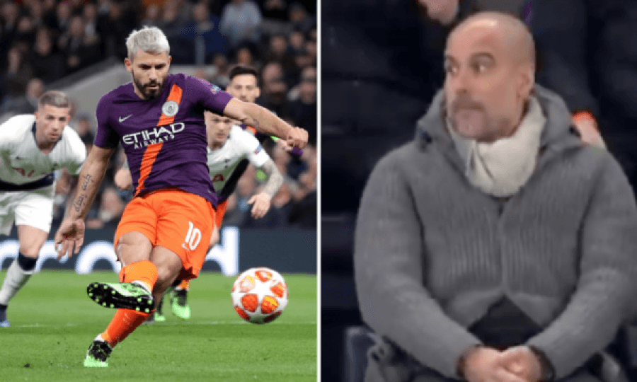 VIDEO/ Shikoni reagimin epik të Guardiolës pasi Aguero humb penalltinë