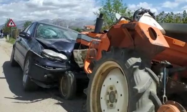 Aksident në rrugën Korçë-Pogradec