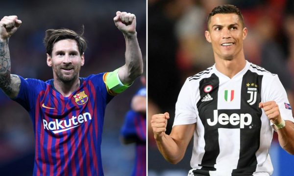 Ronaldo 598, Messi 595