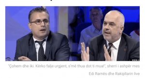 Sherri i ashpër mes Edi Ramës dhe Rakipllarin live