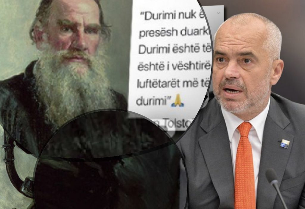 Rama transformoi fjalët e Tolstoit , ndoshta nuk e ka lexuar?!