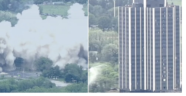 Video/Martin Tower në Pensilvani të SHBA-së është rrëzuar për 16 sekonda