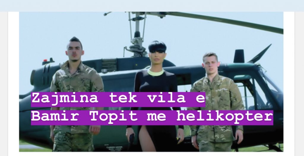 Historia e Zaiminës me helikopter, tek vila e Topit