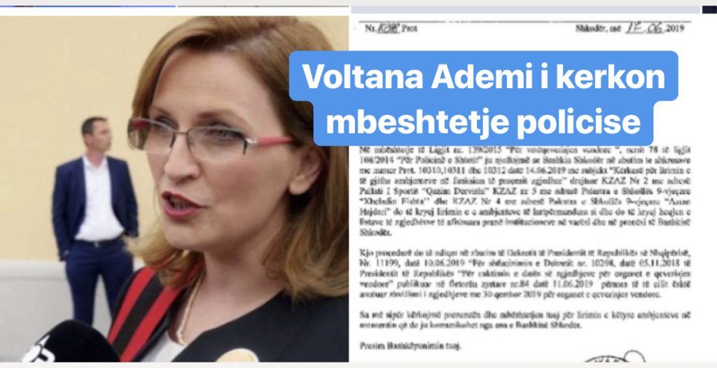 Dekreti i anulimit të zgjedhjeve, Voltana Ademi letër Policisë kërkon mbështetjen për lirimin e KZAZ-ve